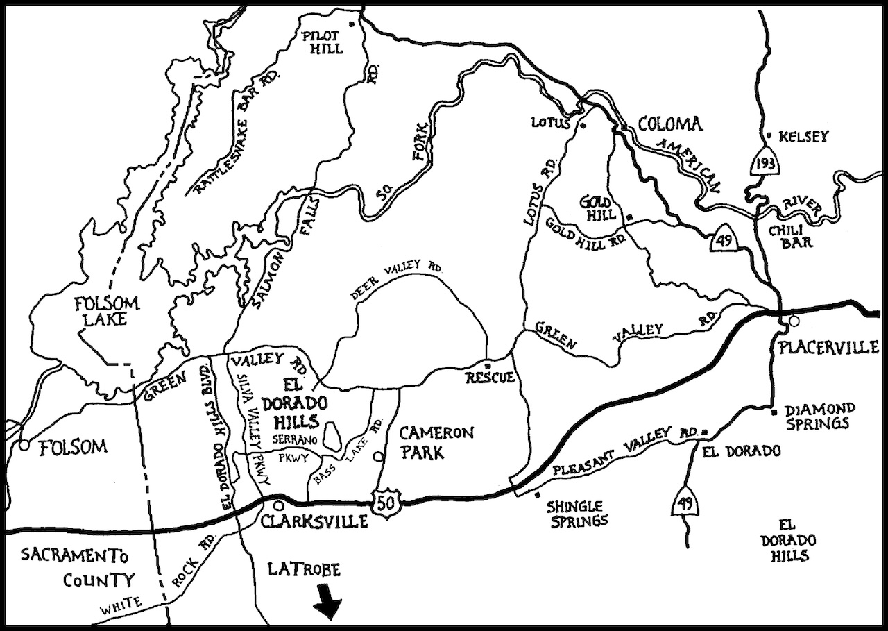 Map of El Dorado Hills, California and environs (2003)