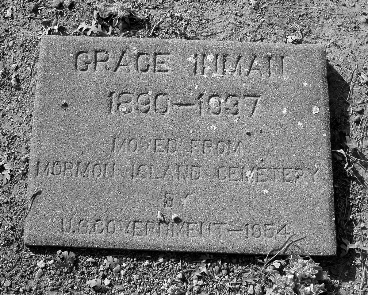 Grave moved from the original Mormon Island Cemetery (2003, by creators)