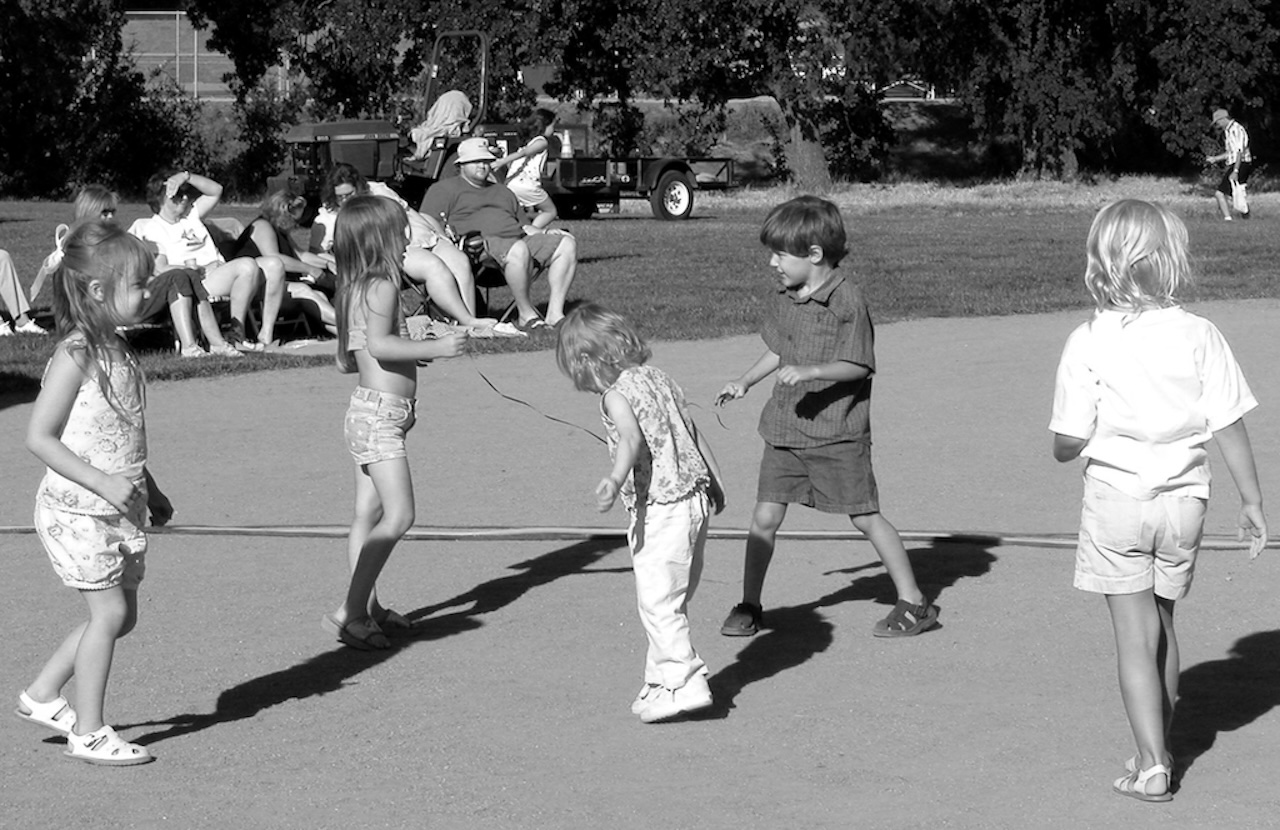 Kids dancing at the celebration (2002, by the creators)