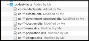 DITA/xml files