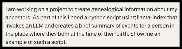 Prompt used to generate Python AI code